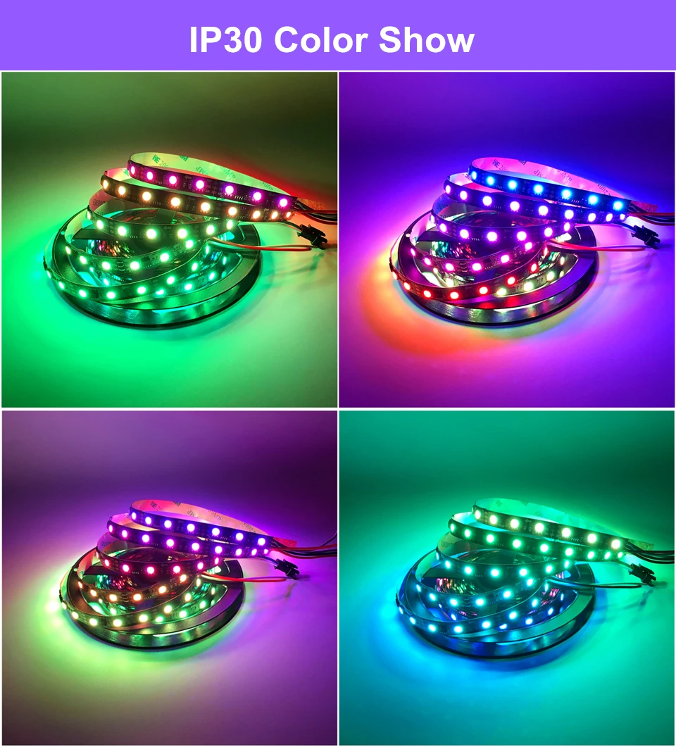 0 5/1/2/3/4/5 м DC12V 16.5ft внешний 1 ic контроль 3 светодиода WS2811 5050 SMD RGB полоса света