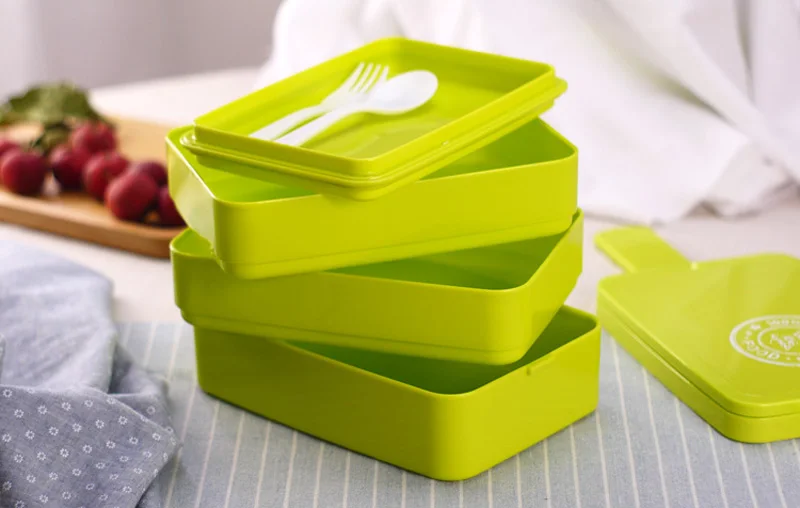 1-3 Layers Lunch Box Microwavable For Kid Adult Plastic Food Container Japanese Style Outdoor Travel Portable Large Bento Boxs  16