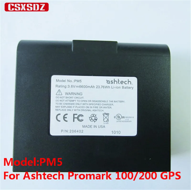 Новый литий ионный аккумулятор 3 6 В 6600 мАч PM5 для ASHTECH Promark 100 и 200 ProMark 5 GPS|Кабели
