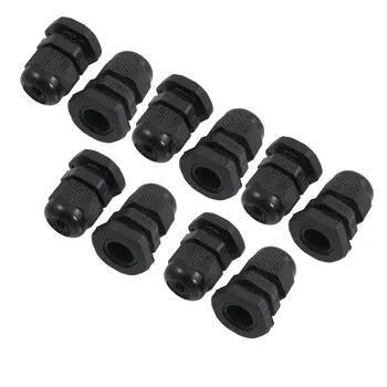 

10 Pcs PG9 Black Waterproof Cable Gland Connectors
