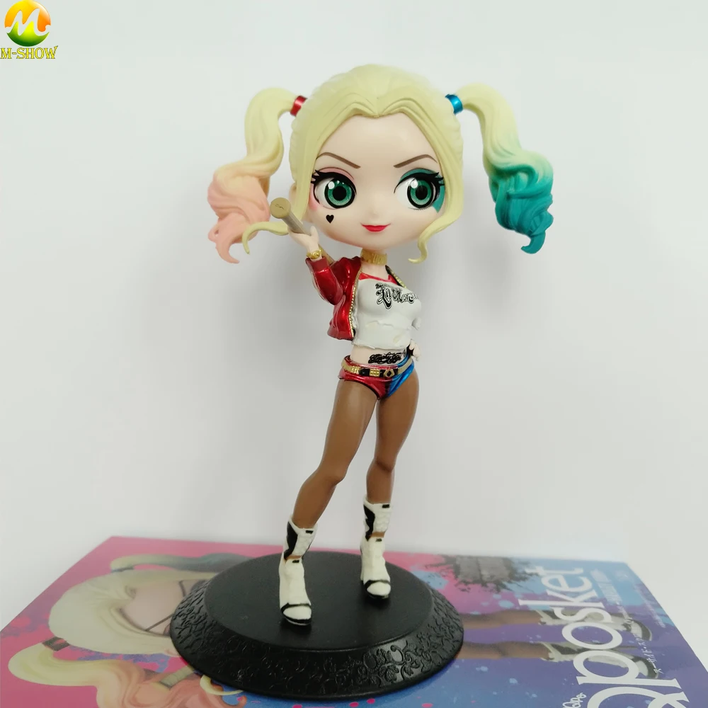 

14CM Q Posket Harley Quinn Figures Toy Suicide Squad Joker Quinn Action Figure Doll PVC Anime Figure Toys Children Gift