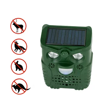 

0.9W Ultrasonic Dog Cat Repeller Outdoor Solar Powered Infrared Sensor Animal Birds Chaser Repellers With Infrared Detector Pest