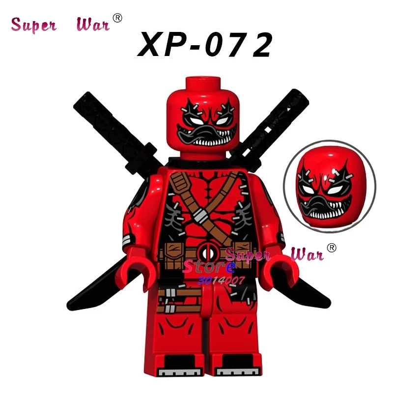 XP072 50 шт. Marvel Movie Человек-паук, Дэдпул, Железный человек, муравей, Халк, строительный блок для детей, игрушки - Цвет: XP072