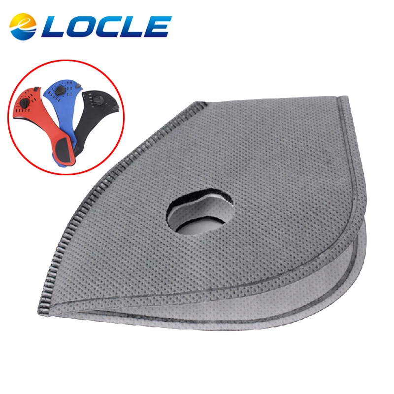 

LOCLE MTB Bike Bicycle Cycle Anti-Dust Face Mask Replacement With Active Carbon Filter Good Protector Filter For Masks