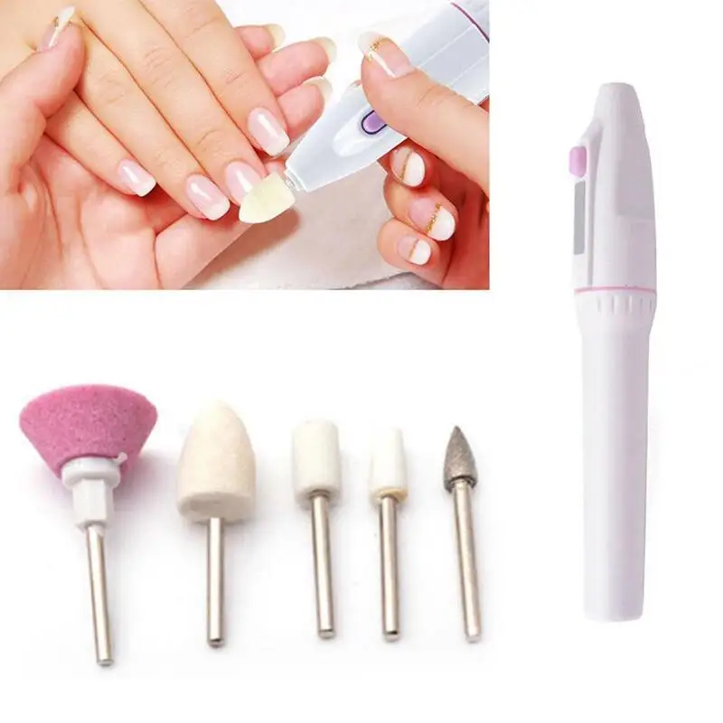 

1set Nail Electric Grinder Mini Nail Drill Machine Pen-nail Drill Machine Distribution 5 Armor Head Armor Machine Nail Art Tools