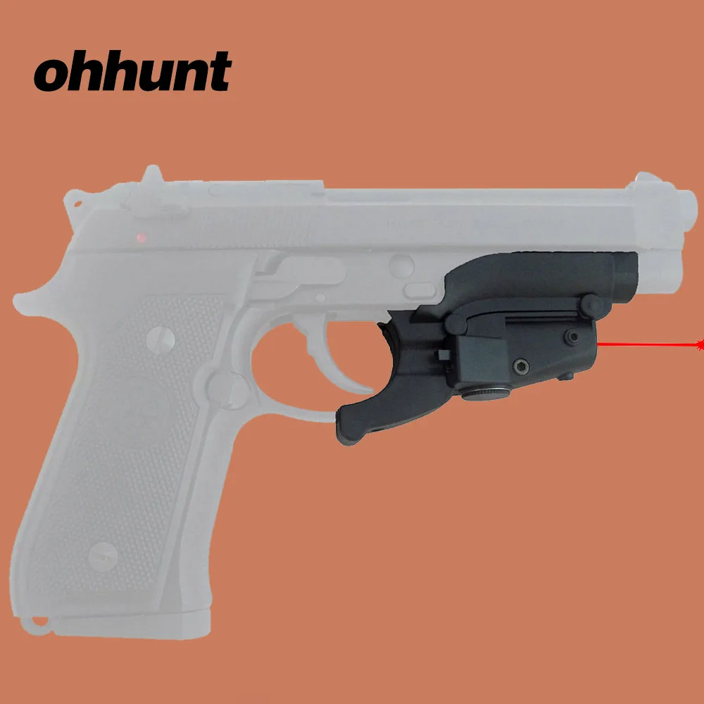 

ohhunt Tactical Red Laser Sight Scope 5mw Power with Lateral Grooves For Hunting Pistol Beretta Model 92 96 M9 GZ200020