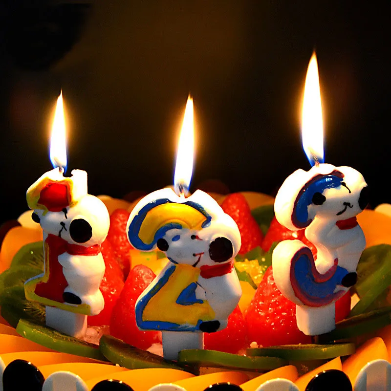 

Creative Gift 0-9 Number Dog Environmental Cartoon Candle Children Kids Birthday Party Cake Decoration Digital Candle 7.5*4.5cm