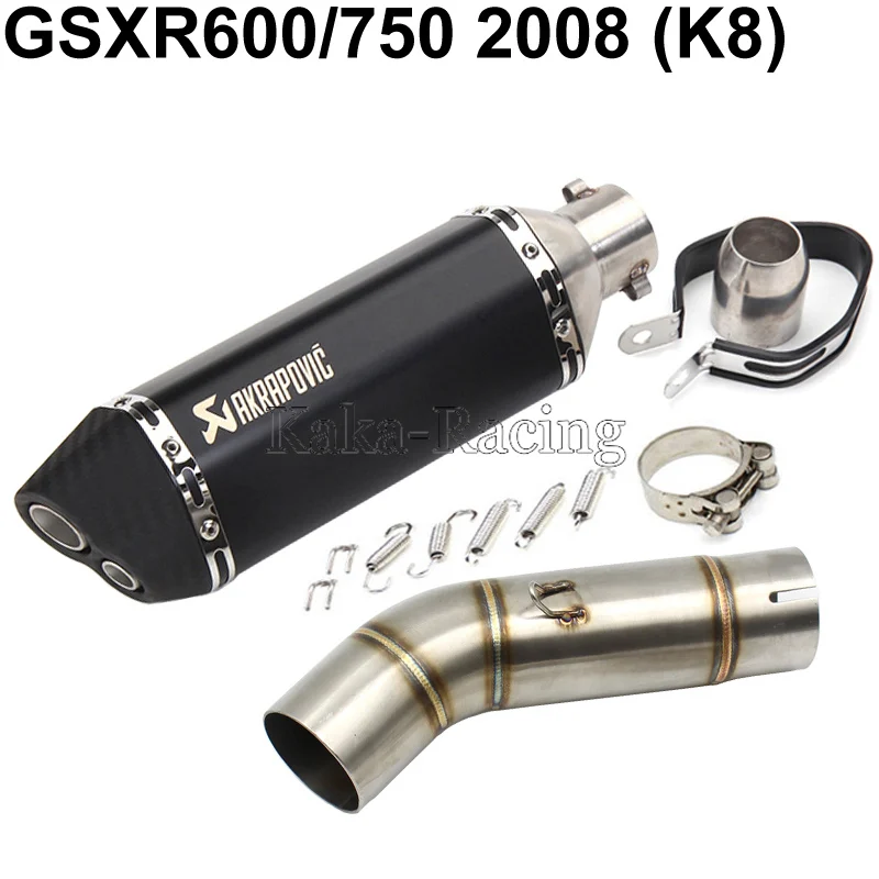 Мотоциклетная средняя труба с Akrapovic выхлопной глушитель хвост для Suzuki GSXR600 GSXR750