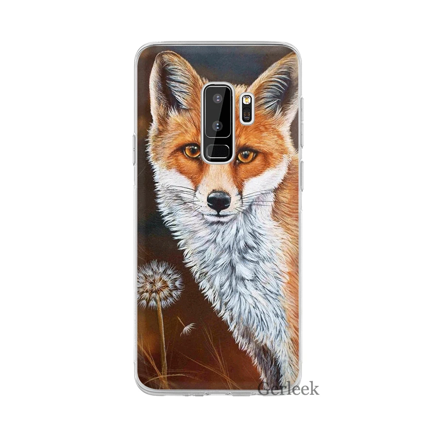 Desxz модный красный чехол с лисой енота для Samsung Galaxy S3 S4 S5 S6 S7 Edge S8 S9 S10 Plus