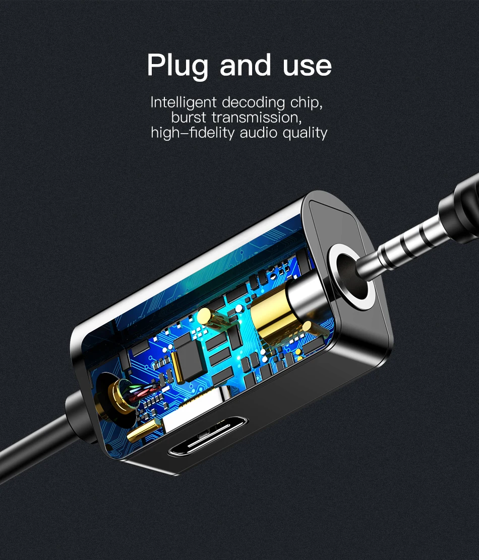 Аудиокабель type-C адаптер с разъемом типа C на разъем 3,5 мм аудио сплиттер USB C адаптер для наушников для Xiaomi samsung huawei P20 pro