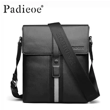 Padieoe 2016 Men s Shoulder Bags Genuine Leather Crossbody Bag Fashion European Designer Messenger Bag For
