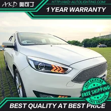 АКД Тюнинг автомобилей Фара для Ford Focus фары светодиодный DRL ходовые огни Биксеноновая луча Противотуманные фары глаза ангела уровней авто