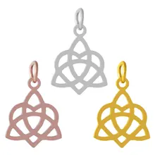 50ピース/ロット316Lステンレス鋼チャーム研磨ハートノットチャームペンダントジュエリーメイキングのためにブレスレットdiy手作りアクセサリー(China)