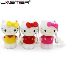 Jaster Lovely Мультфильм Usb флэш-накопитель 32 ГБ 64 ГБ флеш-накопитель Мини милый hello kitty Флешка флеш-накопитель U диск карта памяти