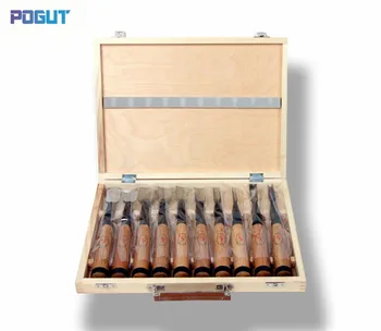 Price Free Shipping, 10Pcs Woodpecker Dry Hand Wood Carving Tools Chip Detail Chisel Set Knives Tool