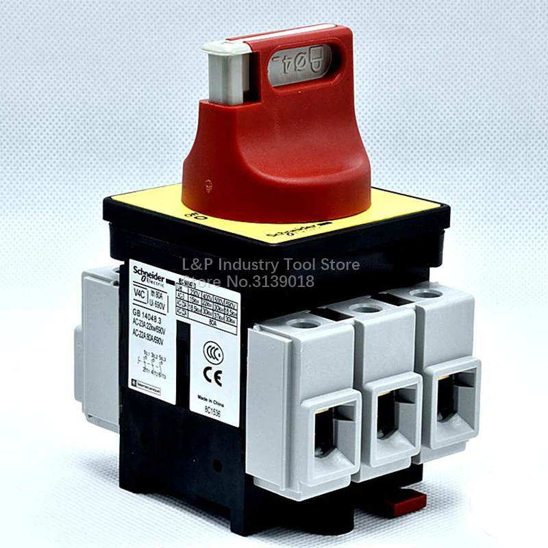 

New Original Schneider 80A 3P VCF4C ( V4C + KCF2PZC ) Load Switch Body V4C And Panel KCF2PZC Switch-disconnector