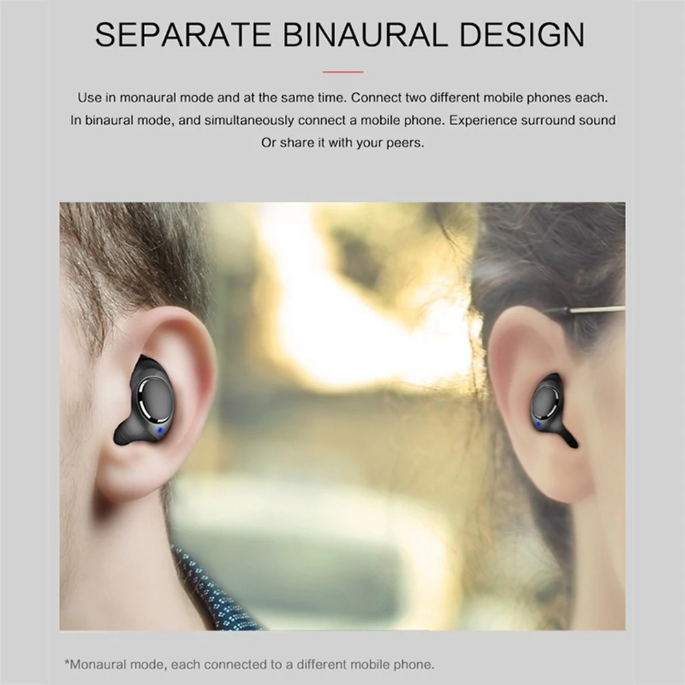 X8 Bluetooth 5.0 Mini Earbuds True Wireless TWS Bluetooth Earphone Stereo Wireless Headphone With-Mic  2