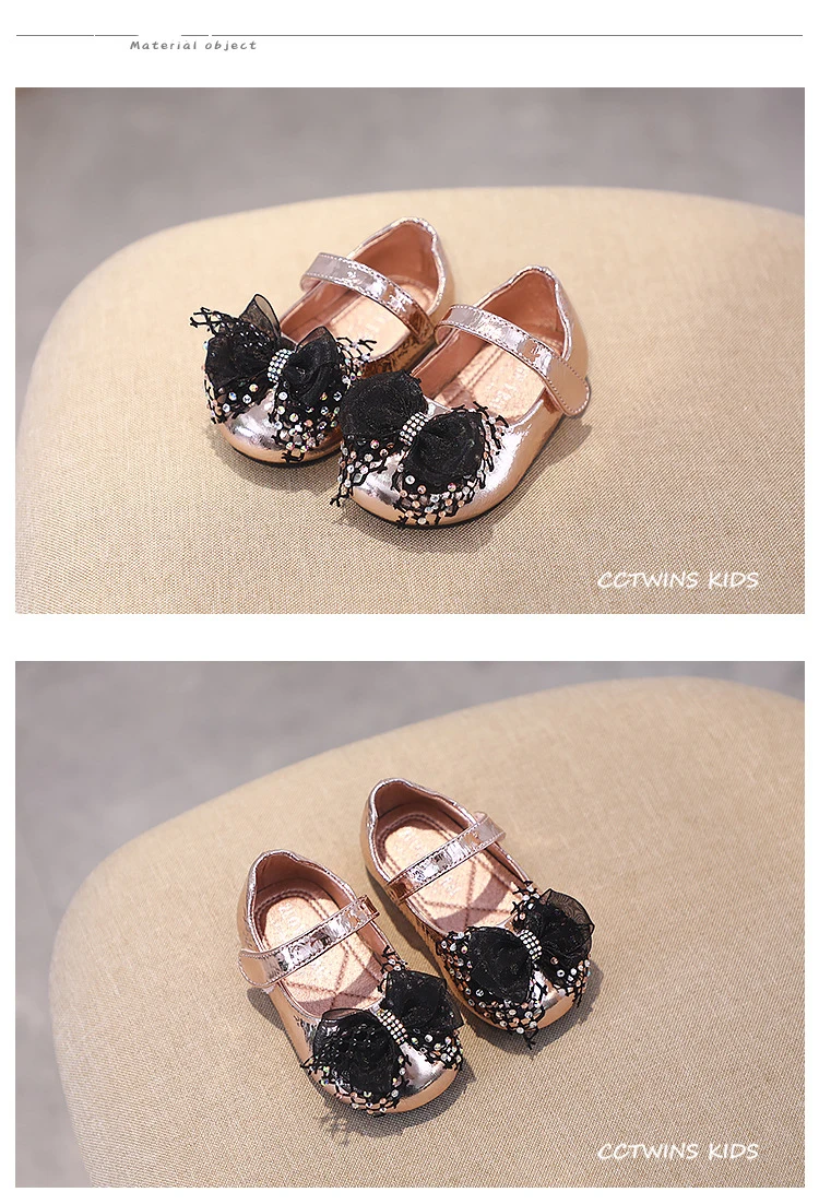 CCTWINS Kids Shoes Autumn Girls Fashion Party Bow Tie Flat Baby Mary Jane Children Pink Cute Shoes Toddler Casual GM2398