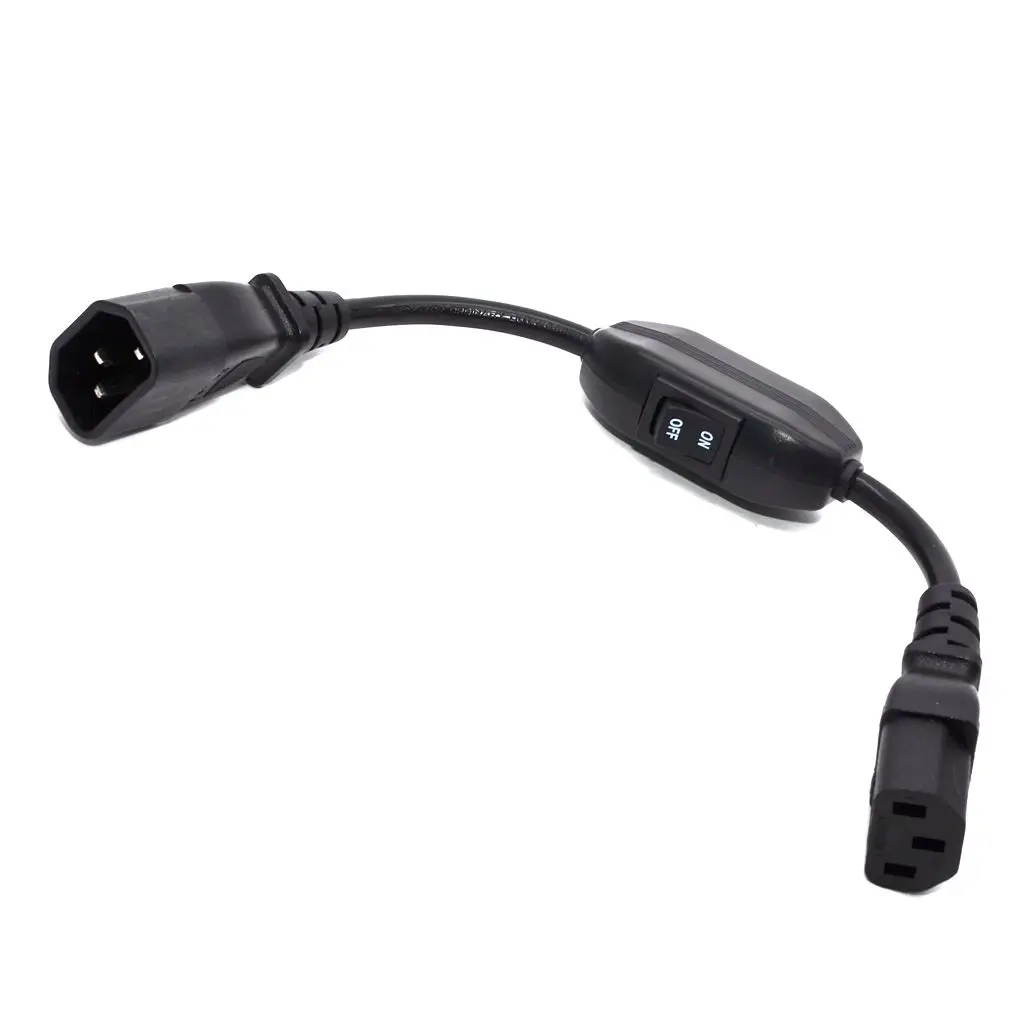 IEC 320 PDU UPS C14 Male to C13 female Converter Extension Power Cable,power cord with switch,Power Wire for data center