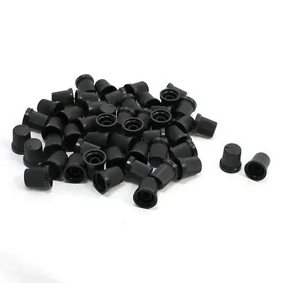 

50pcs 6mm Shaft Black Mark Potentiometer Control Volume Knob Cap