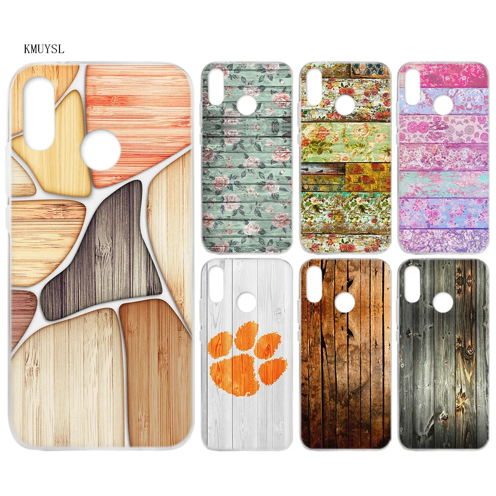 KMUYSL floor wooden timber Wood and flower TPU Clear Soft Case Cover
for Huawei P20 P10 P8 P9 Mate 10 Lite 2017 P Smart Mini Pro
