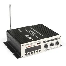 Lepy LP-V9S Max 180 W 20Hz-10 KHz 2CH Mini protable Salut-fi Stéréo Numérique Amplificateur de puissance Amp USB SD DVD CD FM MP3 + Puissance Adaptateur
