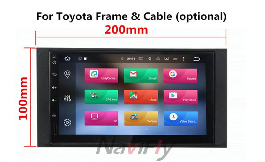 Best 7 inch 2 din universal car radio audio multimedia player Android 8.0 octa core 4G+32G car gps navigetion for Nissan Toyota 5
