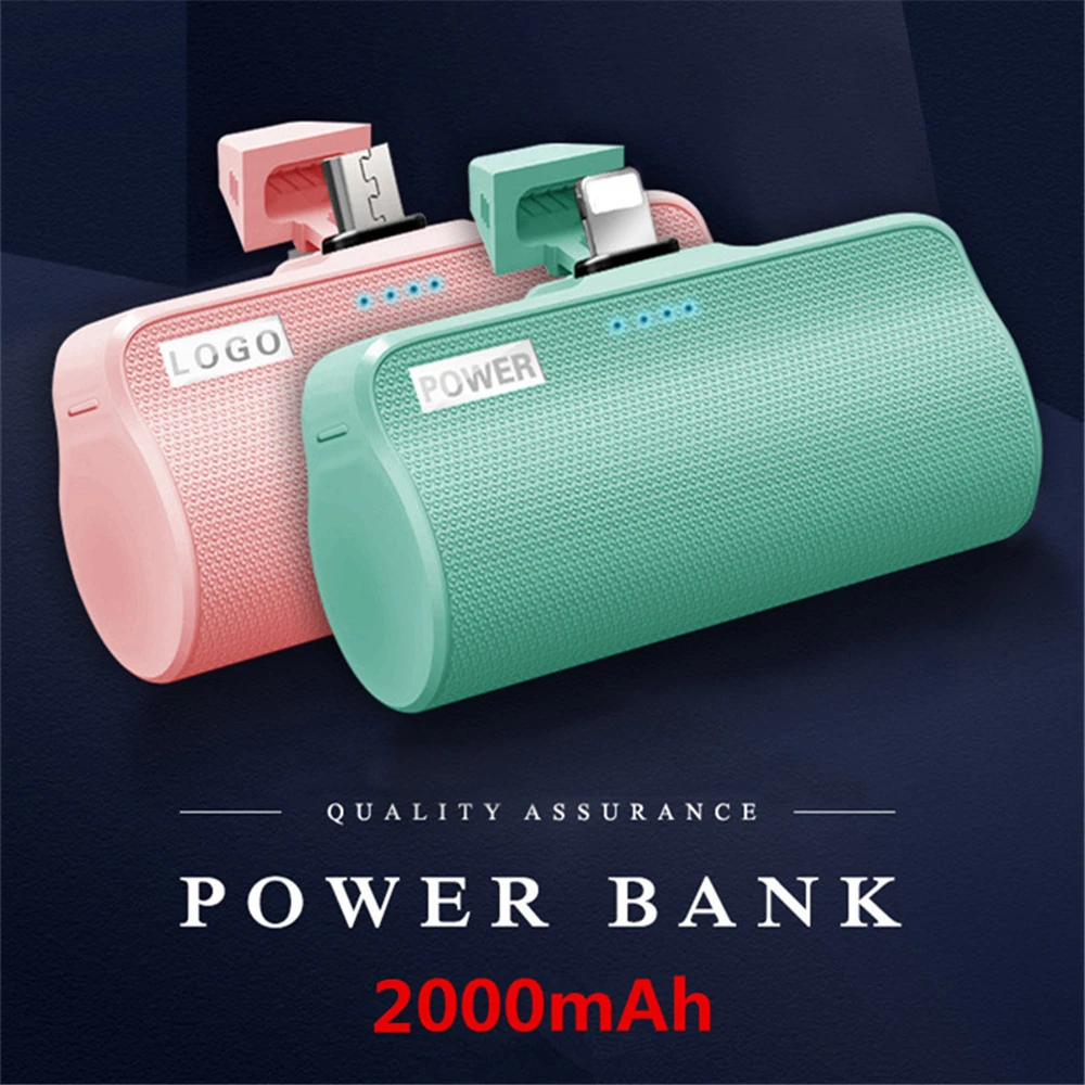 2000 мА/ч для Xiaomi Redmi LG Mini power Bank, внешний аккумулятор, чехол для зарядки iPhone, samsung, портативный мини милый внешний аккумулятор