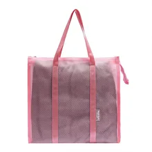 Женская Портативная Сумка-платок из сетчатой ткани, водонепроницаемая сумка для мытья, женская большая емкость, летняя пляжная одежда для купания, сумки для хранения, сумки для плавания
