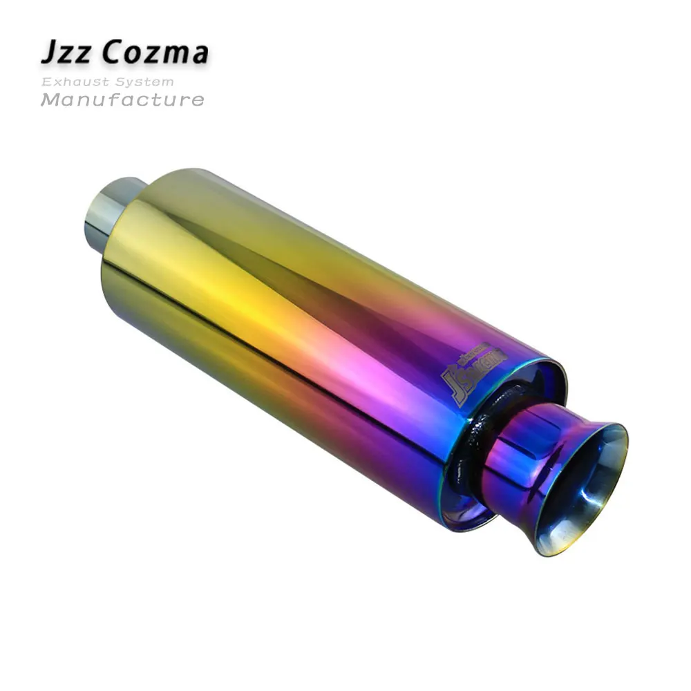 JZZ JSRACING straight through car race muffler tip colorful exhaust