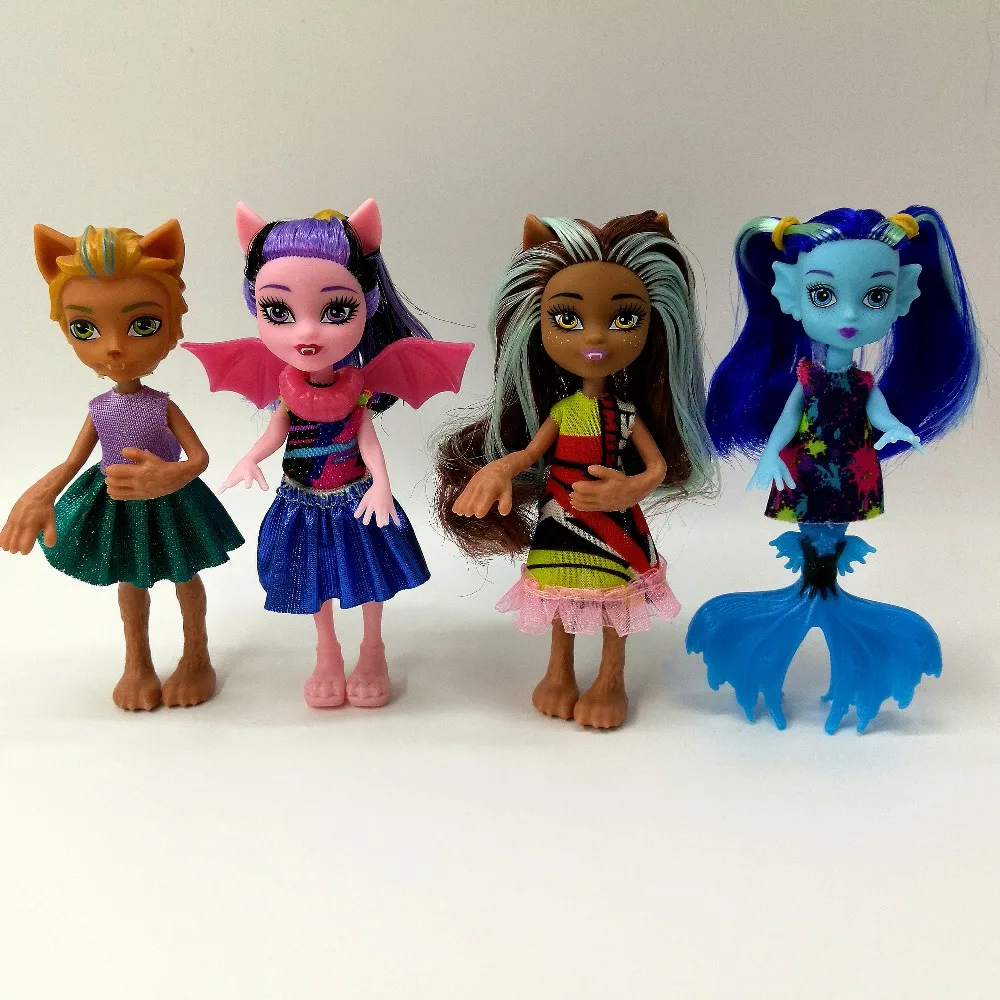4 шт./компл. куклы новые стильные Monster fun модные с подвижным шарнирным телом