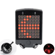 Bike Bicycle Wireless Remote Control Turning Light USB Rechargeable Reat Laser Safety Warning LED Light Lamp A112 High Quality