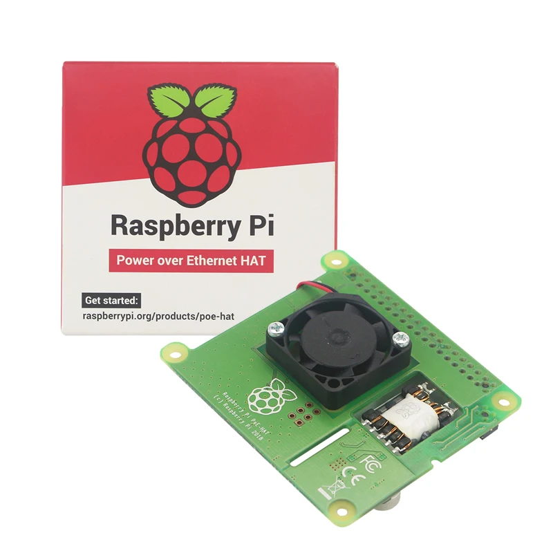 Модуль Raspberry Pi PoE HAT с контроллером вентилятора PoE Hat плата для Raspberry Pi 4 Модель B/3B+ Plus/3B