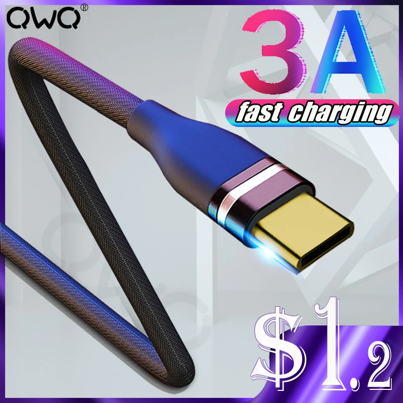 

3.0 Fast Charging Micro USB Type C Cable Cord For Samsung S8 S9 S10 Xiaomi Huawei LG Android Tablet Microusb USB-C Charger