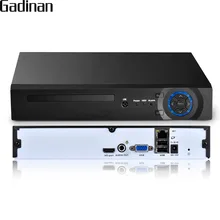 GADINAN 8CH 4.0MP/4CH 5MP CCTV NVR безопасности Hi3536D H.265/H.264 сетевой видеорегистратор видеонаблюдения HDMI VGA выход FTP 3g XMeye