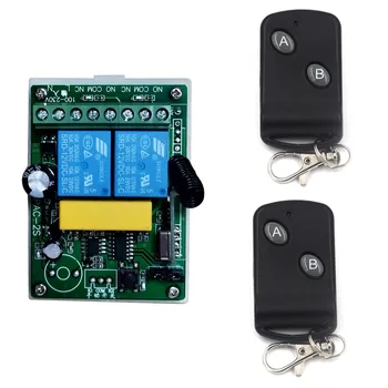 

AC 110V-220V 2 CH 2CH Wireless Remote Control Light Switch Radio Relay Remote Receiver Module Remote Transmitter 315/433 MHz
