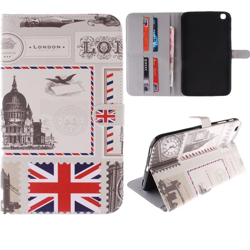 Colorful Wallet Case for Samsung Galaxy Tab 3 8.0 Case T310 T311 PU Leather Stand Case With Card Slot For Galaxy Tab 3 8.0 inch (39)