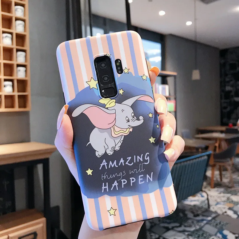 YHBBCASES для samsung Galaxy S10 5G S8 S9 Plus Мультяшные милые мягкие чехлы для samsung Note 10 8 9 Ретро чехол для телефона со слоном - Цвет: Dumbo