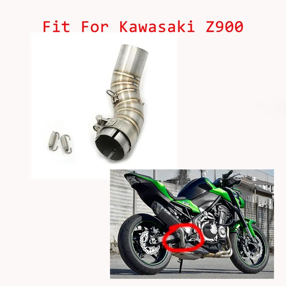 

Motorcycle Accessories Exhaust Front Link Pipe For Kawasaki Z900 Z 900 Escape Exhaust Slip-on Muffler Connect Akrapovic