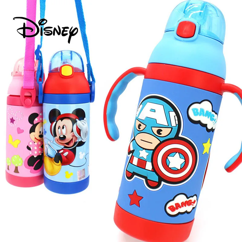 Disney Marvel детская изоляционная чашка Минни Микки Маус София соломинка для