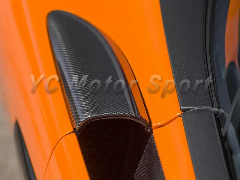 Best Offers Car Accessories Carbon Fiber OEM Style Side Quarter Window Panel 2pcs Fit For 2016-2017 McLaren 570S Window Panel Car Stying