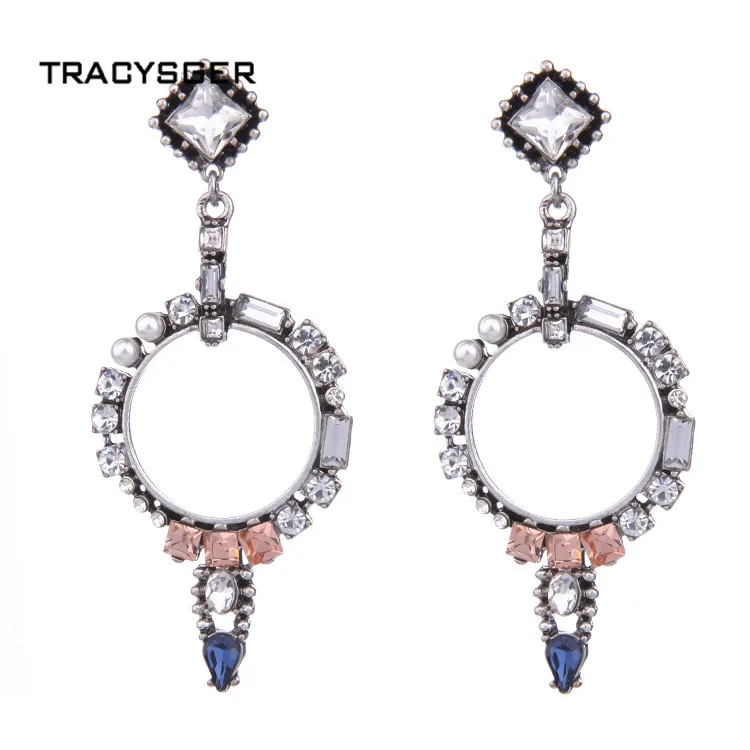 

AB-ed00126b/TRACYSGER/Gem pearl long earrings