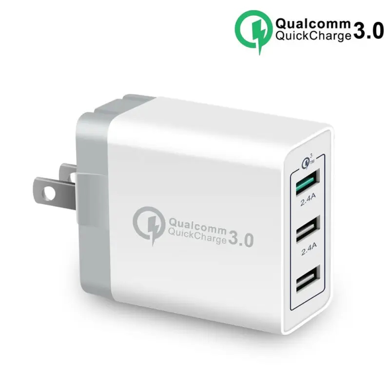 

30W 3 Port Fast Quick Charge QC 3.0 USB Hub Wall Charger Adapter