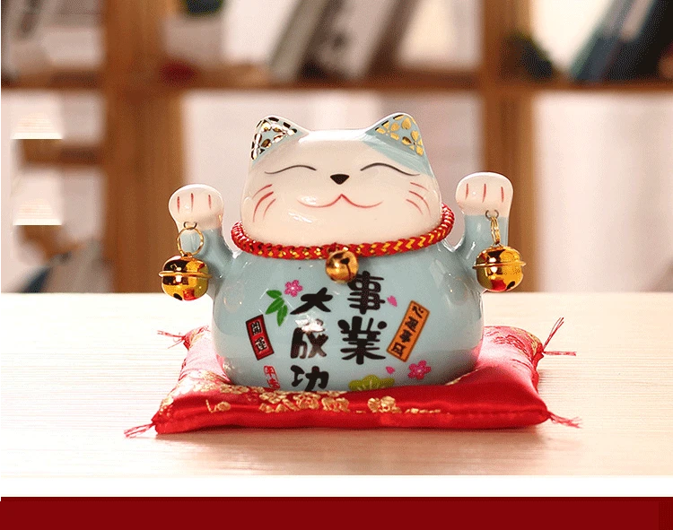 negócio fortuna gato caixa de dinheiro fengshui ofício