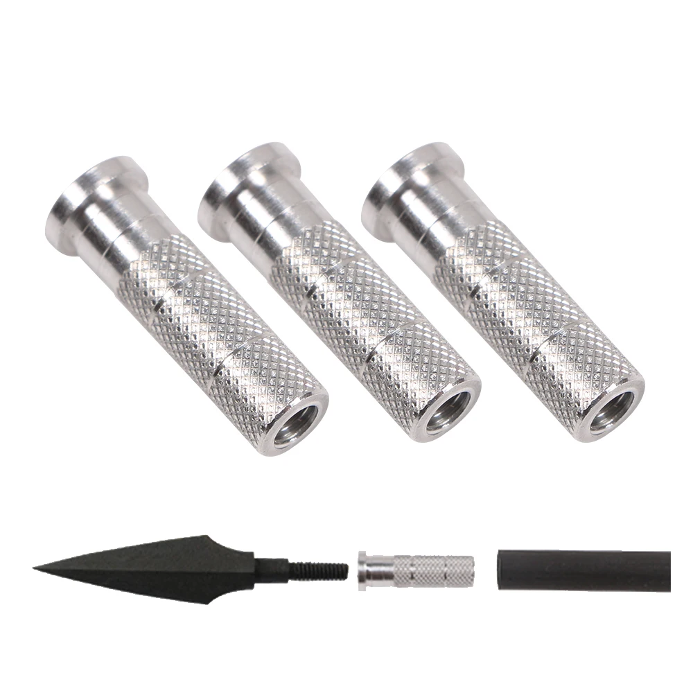 20pcs/lot Arrow Insert Fit Shaft ID 6.2mm Aluminum Arrow Insert Carbon