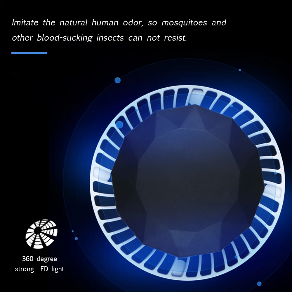 Противомоскитная usb-лампа с питанием от комаров Светодиодный УФ-бесшумный ловушка насекомых с всасывающим вентилятором для борьбы с вредителями мухоловка