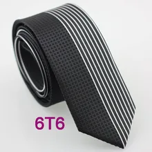 Yibei Coachella галстук половина Черный Пледы мужские Галстуки Тонкий Тощий узкий Gravatas жаккард половина серебро в Вертикальную Полоску Галстук