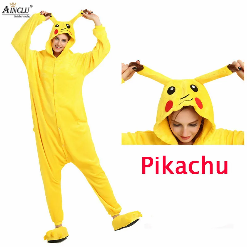 

Adults Pikachu Pajamas All in One Pyjama Animal Suit Cosplay Women Kids Winter Cute Animal Pikachu Pajama Sets Winter Costumes