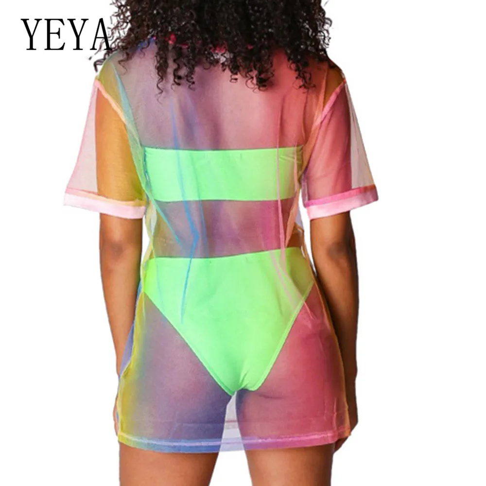 YEYA Special Design Sexy Three Piece See Through Sets Women Transparent Tie Dye Print Hollow Out Beachwear Festival Clothes YEYA Special Design Sexy Three Piece See Through Sets Women Transparent Tie Dye Print Hollow Out Beachwear Festival Clothes