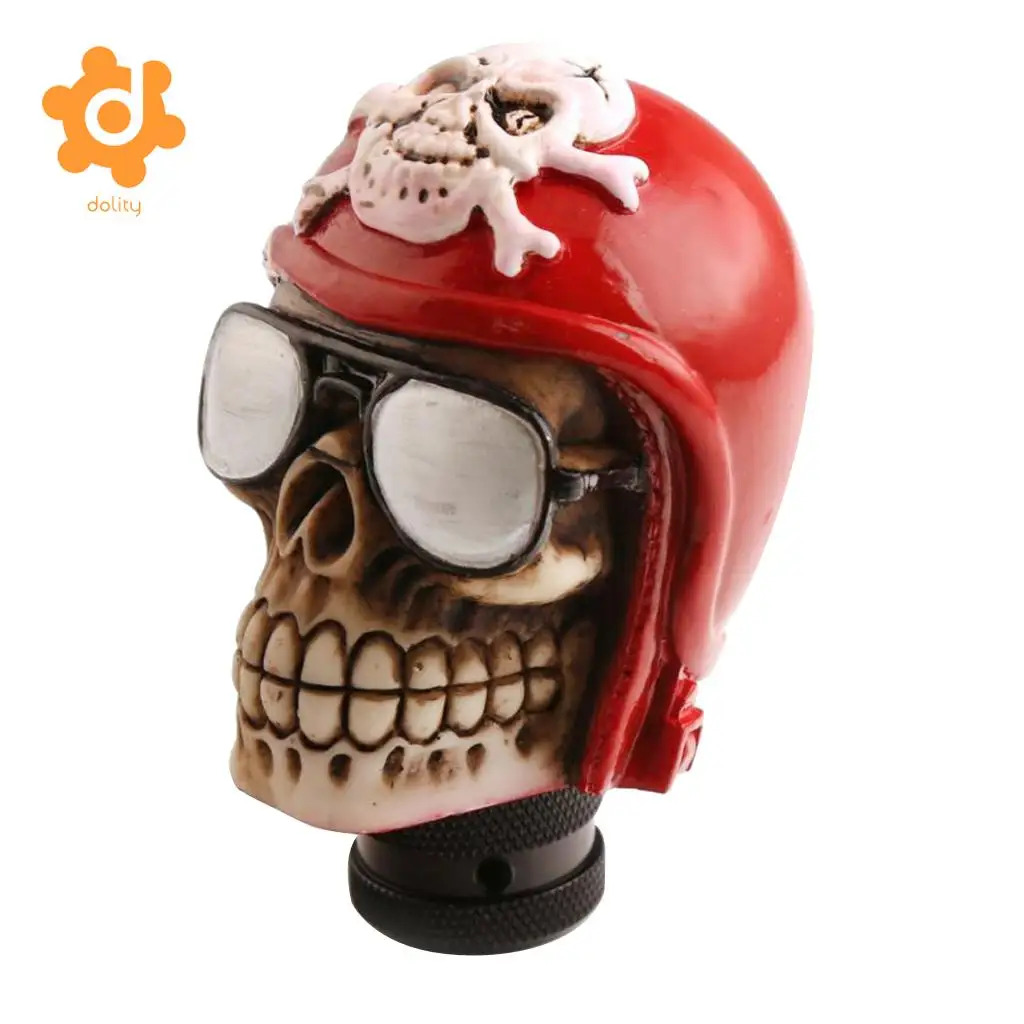 Manual Car Truck Cool Skull Head Gear Stick Shift Lever Shifter Handle Knob